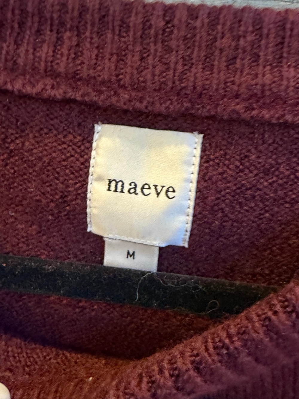 NWT new medium Anthropologie dog Crewneck Sweater wine lab burgundy - Picture 6 of 17